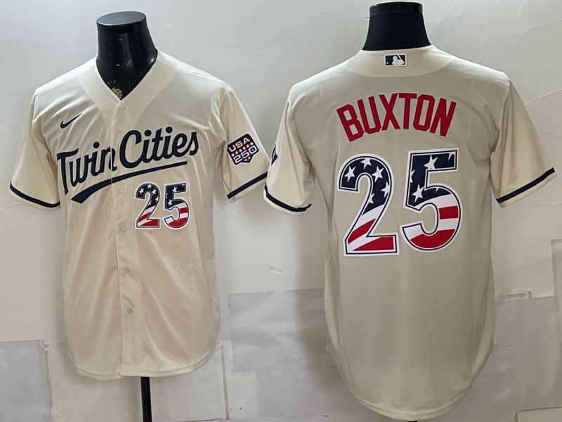 Men Minnesota Twins #25 Buxton cream Game 2026 Nike MLB Jersey0716002